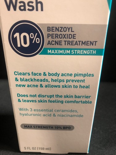 CeraVe Acne Foaming Cream Wash (10% Benzoyl Peroxide Acne Treatment) 5 Fl OZ - Picture 2 of 13