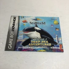 Shamu's Deep Sea Adventures Instruction Booklet ONLY! (Game Boy Advance, GBA)