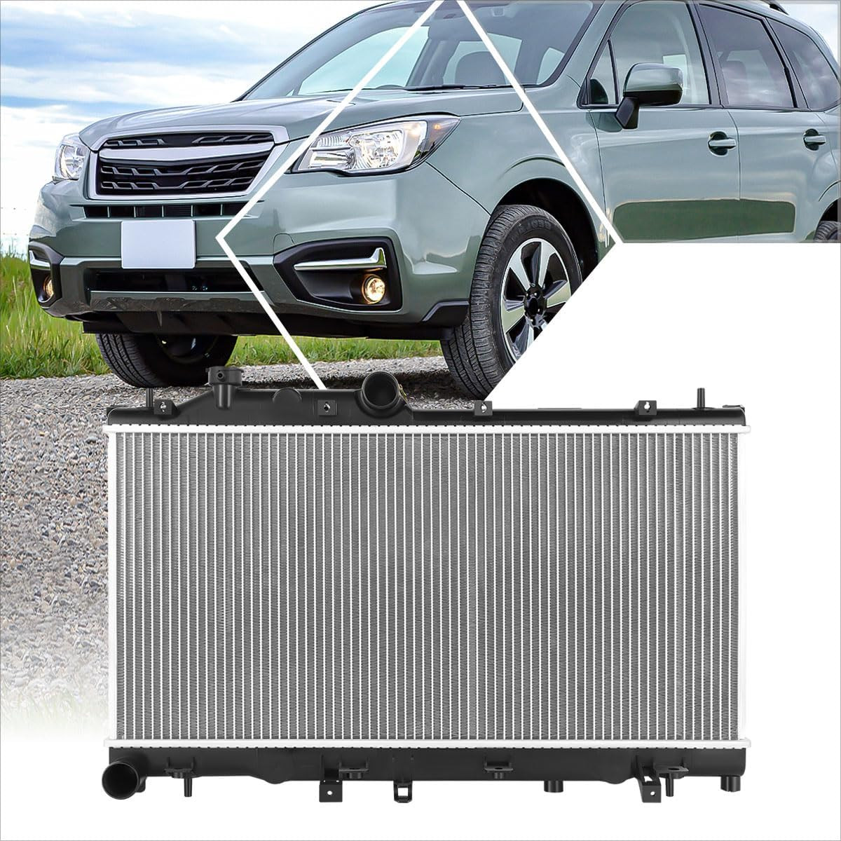 DPI-13424 Factory Style 1-Row Aluminum Core Cooling Radiator Compatible with 14-