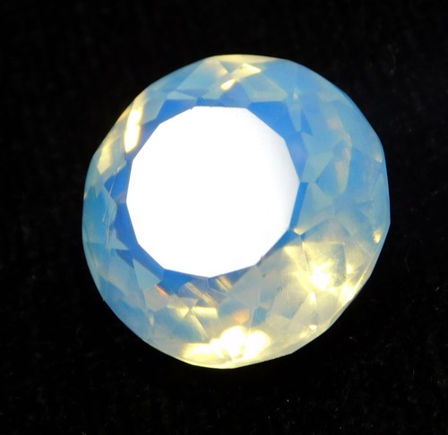 Natural 18.50 Ct Opal Blue Yellow Fire Extremely Rare Round Gemstone Certified - Picture 3 of 7