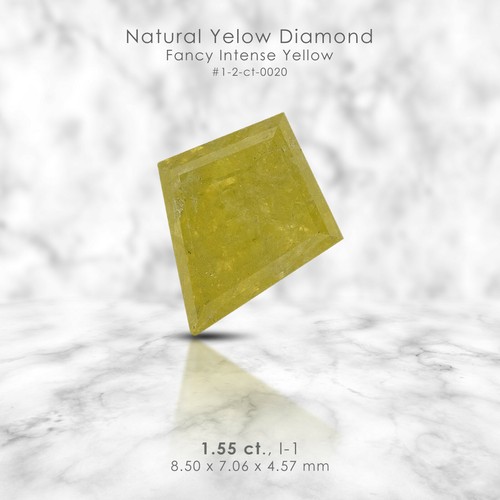 1,55ct ausgefallene intensive gelbe lose natürliche Diamant Drachenform Solitär 8,5x7 mm