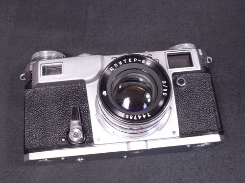 VINTAGE SOVIET USSR KIEV-4AM RANGEFINDER FILM CAMERA JUPITER 8M LENS - Picture 11 of 12