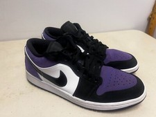 Men's Nike Air Jordan 1 I Retro Low Court Purple Sneakers Size 9.5 553558-125