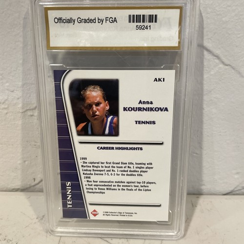 2000 Edge #AK1 Anna Kournikova FGA Graded Gem Mint 10 - Picture 3 of 4