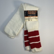 VTG 1980s Tube Socks Red 10-13 Striped New Old Stock Sports USA JC Penney OTC