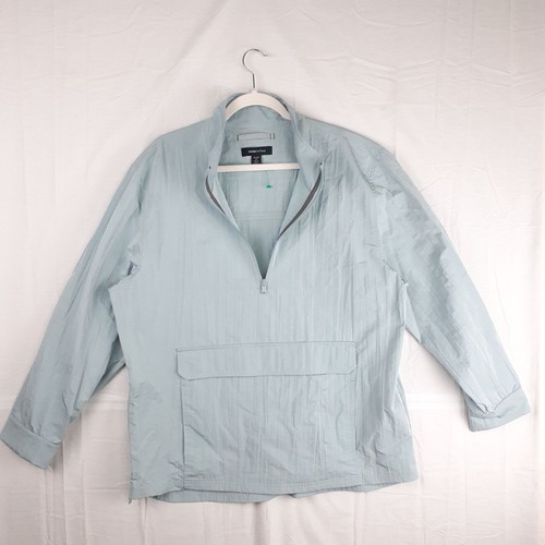 Kenneth Cole Pullover Jacket X Large Mens Light Blue Half Zip Pocket Long Sleeve - Picture 2 of 12