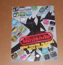 Nintendo Now You  re Playing with Power  Video Game Poster Promo 12x15.5