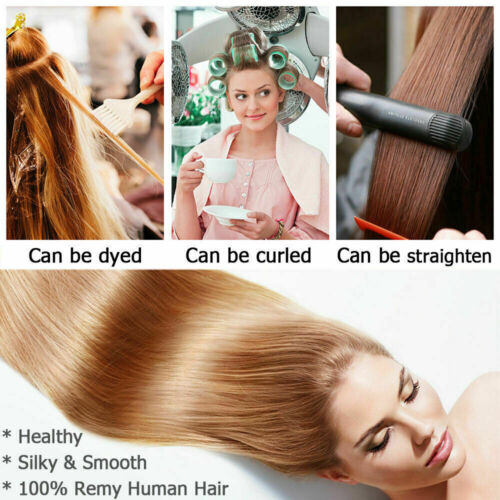 Invisible Tape in Real Human Hair Extensions Seamless Skin Weft Premium RemyHair - Picture 9 of 124
