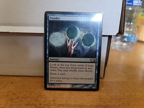 MTG Ponder #68 Magic 2010 (M10) Magic the Gathering Card MP PINK ERROR!  5 AVAIL - Picture 1 of 3