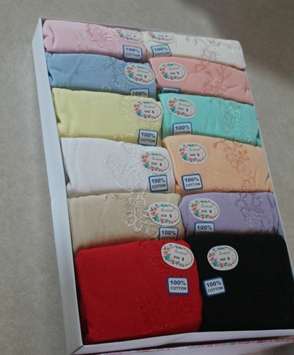 Set Of 12 SIRALENA DREAM GIRL Women's 100% Cotton Briefs Underwear Size 10 - Picture 2 of 3