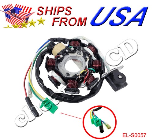 GY6 125 150cc ATV Magneto 8-Pole Stator Coil Engine Part Scooter Quad Dirt Bike - Picture 2 of 9