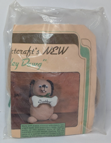 Vintage Artcraft Concepts Dudley Dawg No 2620 8" Stuffed Sock Plush Animal Kit - Picture 1 of 4