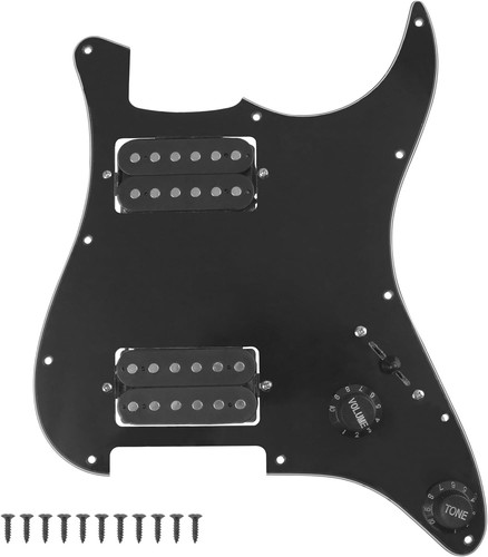 11-Hole 3-Ply HH Prewired Loaded Pickguard w/Alnico 5 Humbucker Pickups...  - Picture 1 of 6
