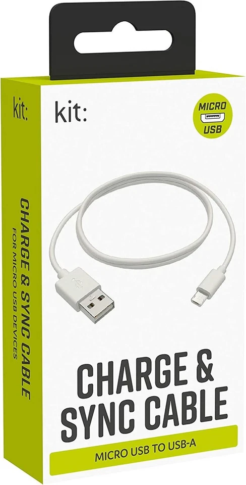 Kit 1M Micro USB Cable White - 8600USBDATWHKTRF - Image 3 of 3