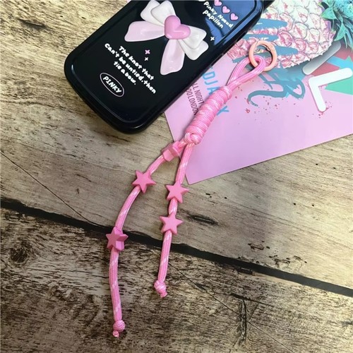 Small Fresh Keychain on The Phone Charm Colorful Keychain Lanyard - Photo 12 sur 19