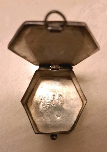 Vintage Taxco Sterling Türkis Pillendose 1,75”x1,25” - Bild 12 von 14