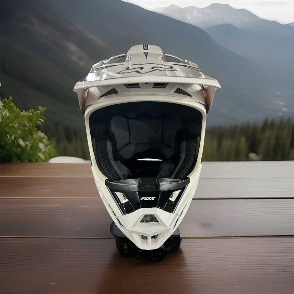 Casco FOX Racing Off Road V1 Blanco Talla Grande Usado Buen Estado Motocross Foto 2 de 4