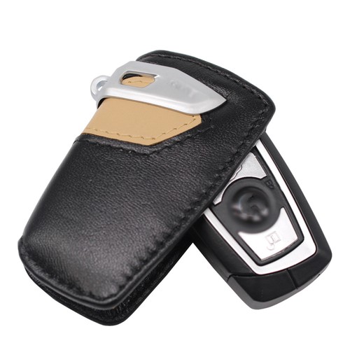 Genuine Leather Key Case Cover Keychain For BMW  1 2 3 4 5 6 7 Series X3 X4 - Picture 7 of 13