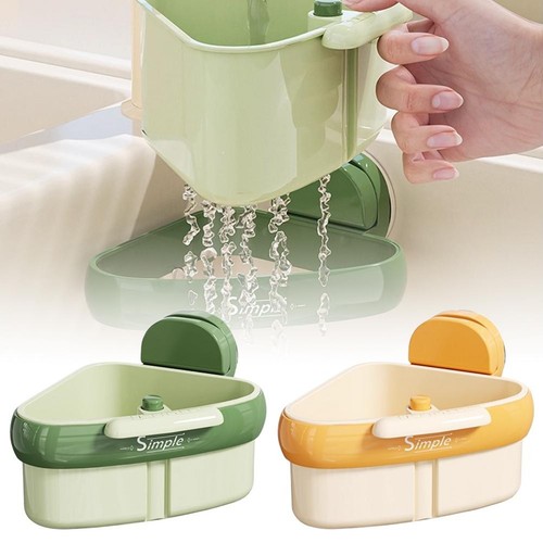 Suction Cup Kitchen Sink Strainer Basket Triangle Sink Storage Corner L7P0 - Picture 2 of 16