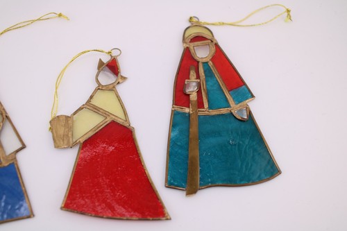 Handgefertigte Buntglaskrippe Weihnachten Hängedeko - Bild 4 von 8