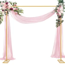 Wedding Arch Backdrop Stand, 6.6x 6.6Ft Adjustable Backdrop Stand Heavy Duty,...
