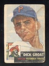 1953 Topps #154 Dick Groat - PR/FR - Pittsburgh Pirates - VSCARDS