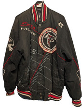 Atlanta Falcons NFL Logo Patches Heavy Jacket Mens Size XL - Used