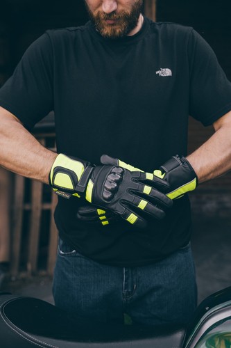 Thinsulate Thermal Leather Motorcycle Motorbike Gloves Cordura With Armour Biker - Picture 5 of 6