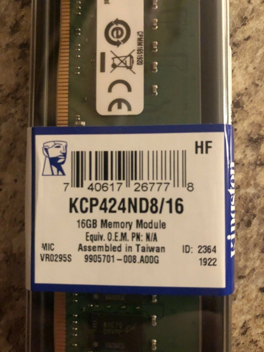 Kingston PC4-19200 (DDR4-2400) Bus Speed Computer RAM 16 GB