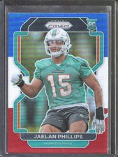2021 Panini Prizm - Jaelan Phillips #377 Rookie RC Red White Blue Prizm - Miami