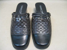 Cold Water Creek Brazil Mule Clog 1-5/8" Heel Slip On Womens 7-1/2M w/ Charms