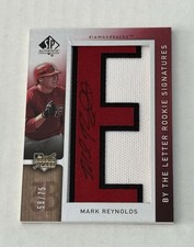 Mark Reynolds 2007 UD SP Authentic By The Letter E Auto Patch RC /75 Diamondback