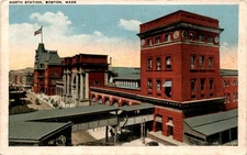 NORTH STATION, BOSTON, TICHNOR BROS. INC., CAMBR Postcard