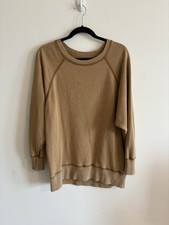Aerie Tan Oversized Crew Neck Sweatshirt Size Medium
