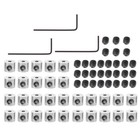 3pcs Splitter Nozzle Wrench Cap with 30pcs Locking Clasp Pin Accessories