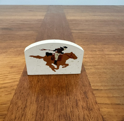 1988 Cat s Meow Village PONY EXPRESS RIDER Accessory #148 - Retired 1993