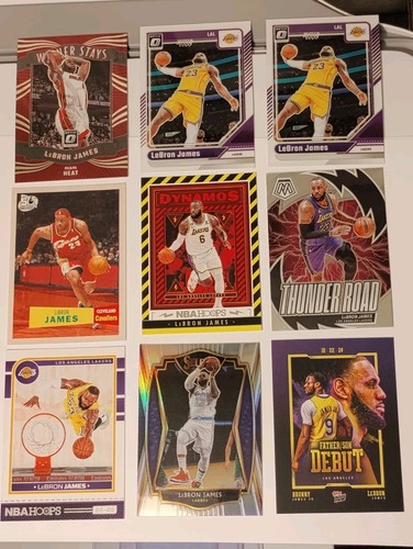 Lote de 9 tarjetas LeBron James Los Angeles Lakers - Imagen 1 de 8