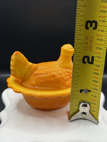 Vintage Mosser Orange Bittersweet Kandy Corn Hen on Nest Salt Cellar - Picture 6 of 6