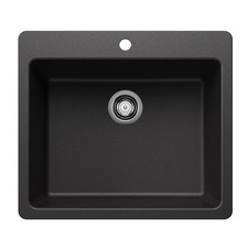 Blanco 443219 Liven SILGRANIT 25" Dual Mount Kitchen Sink - Anthracite