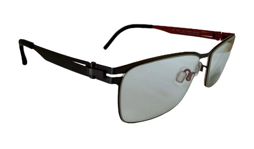 OVVO OPTICS 3755 Red Black Metal Eyeglasses Frames, 140mm