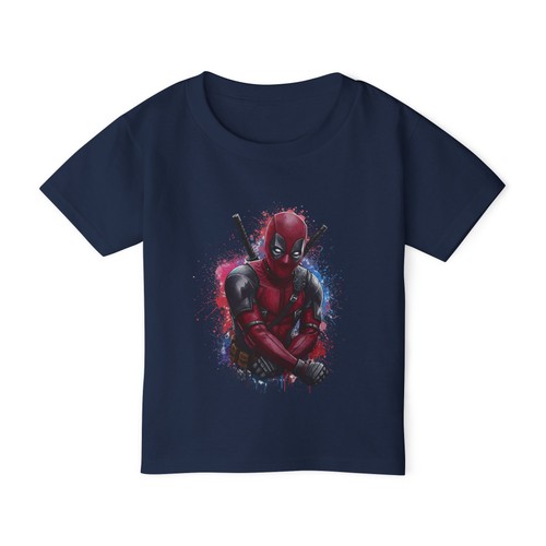 Toddler Graphic T-Shirt - Deadpool Design, Cute Kids Tee, Marvel Shirt - Picture 3 of 29