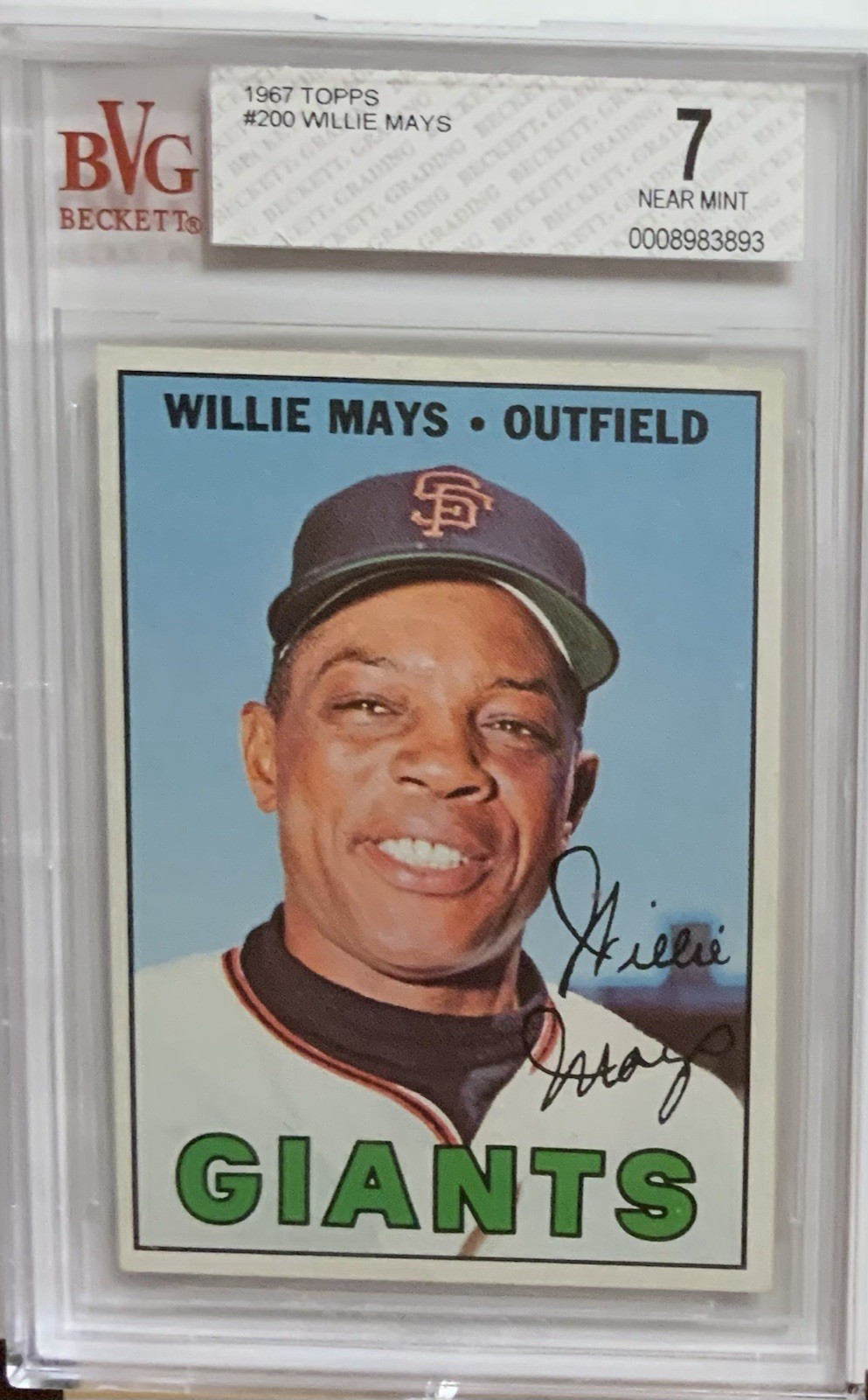 1967 Topps - Willie Mays #200 BVG 7 NM