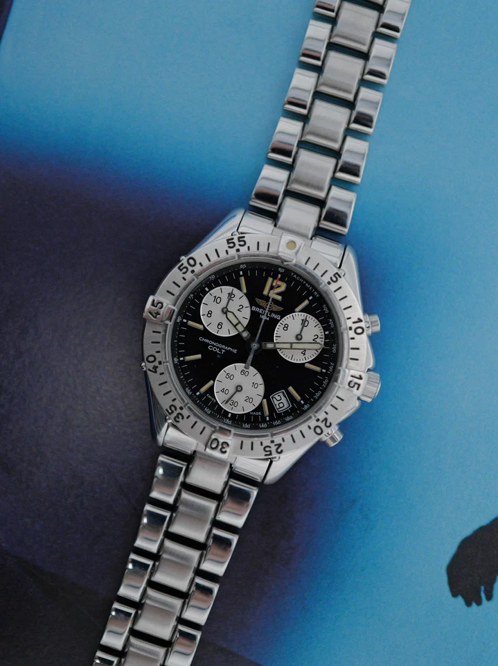 Breitling Colt Chronograph Steel Case 38 Mm Ref.A53035 Orig Bracelet - Immagine 4 di 4