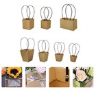 7pcs Paper Retro vorhandener Tasche kreativer Blumenblumenspeicherbeutel