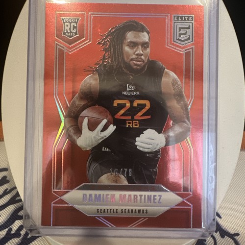 2025 Panini Donruss Elite Red Foil Damien Martinez /78 Seattle Seahawks RC - Bild 1 von 7