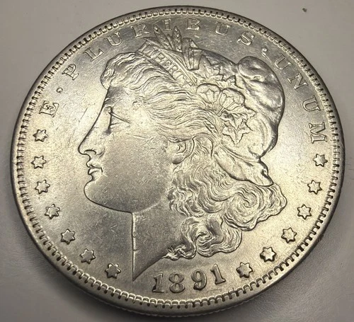 1891 S Morgan Silver Dollar  - E6
