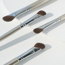 Ensemble de pinceaux de maquillage en crin de cheval en crin de cheval doré ros