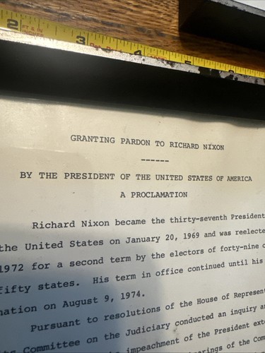RICHARD NIXON signiertes AUTOGRAMM Typoskript Präsident Rücktritt & Begnadigung - Bild 8 von 24