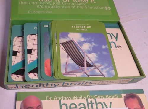 The Healthy Brain Kit Dr. Andrew Weil Sharpen Your Mind CDs Training Cards Work - Picture 13 of 13