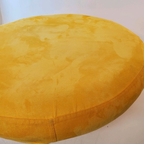 IKEA virrig balance cushion board foot stool microsuede Yellow round large kid - Picture 4 of 12